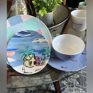 Vineyard Vines Plate/Bowl Combo- collaboration with Target - 4 piece total